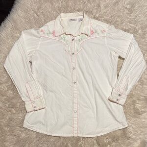 Vintage wrangler rodeo button up